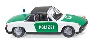 WIKING 0864 15 Polizei - VW Porsche 914 - weiß/grün