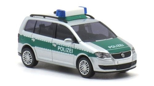 WIKING 0104 35  Polizei - VW Touran GP - silber/grün