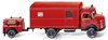 WIKING 0861 15 Feuerwehr - Koffer-Lkw mit Anhänger (MB L 710)
