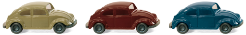 WIKING 0900 01 VW Käfer (3 Modelle) - farblich gemischt