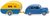 WIKING 0820 04 Ford Taunus G73A mit Reiseanhänger - blau/gelb