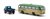 BREKINA 39110 Unimog 411 mit MB O 321 H Bus "SCHWARZBAU"